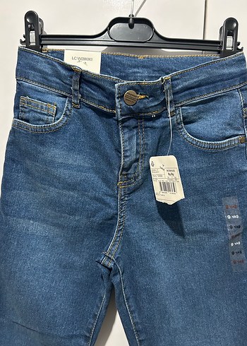 9 Yaş Beden mavi Renk LC Waikiki Düğmeli Mavi erkek çocuk Denim Pantolon