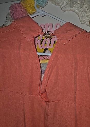 xxl Beden Düğmeli Pembe Uzun Tunik
