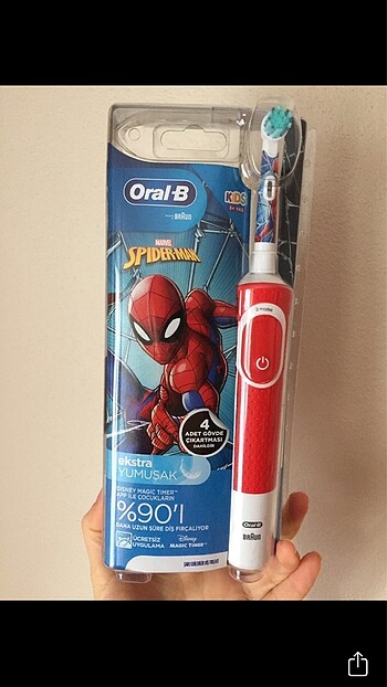  Beden Braun Oral B Spiderman şarjlı diş fırçası