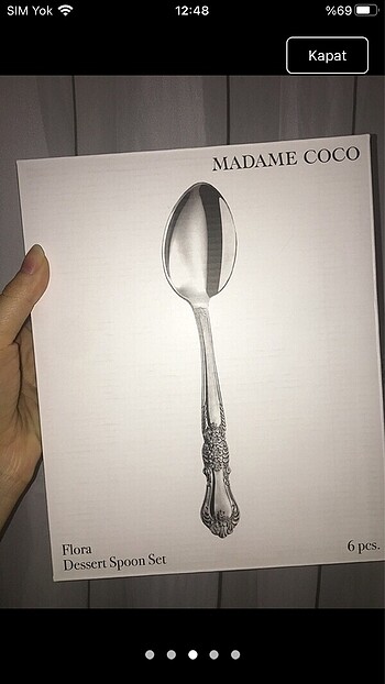 universal Beden Madame Coco Flora Tatlı Kaşığı seti