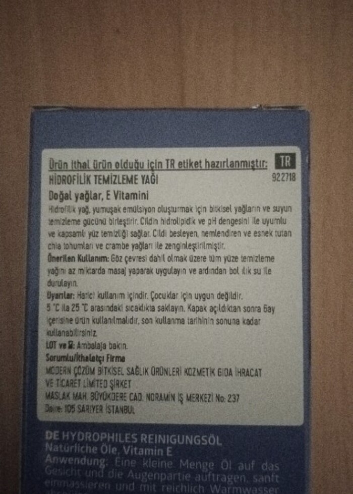 Hidrofilik yüz temizleme yağı  - Görsel 2