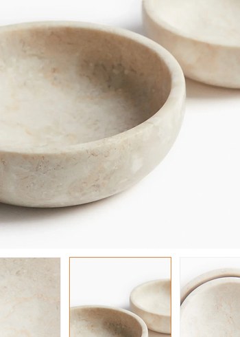 H&M 2'li Mermer Kase Seti - Görsel 4