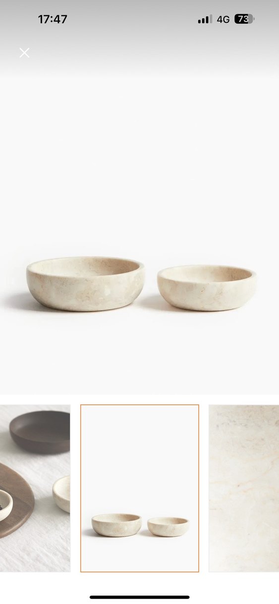 H&M 2'li Mermer Kase Seti - Görsel 2