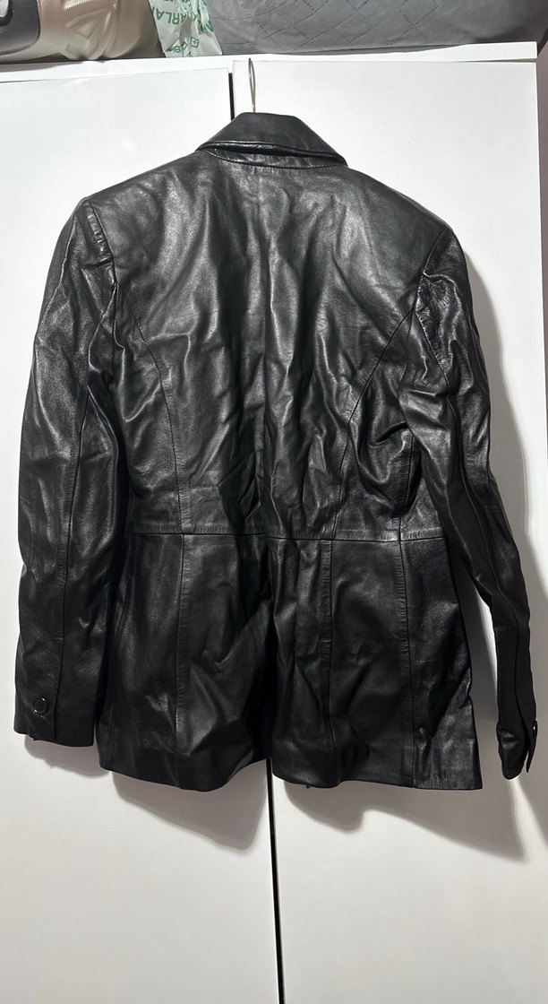 Bally Siyah Deri Biker Ceket - Görsel 4