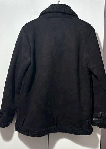 Siyah Süet Kadın Ceket Fermuarlı - Görsel 5