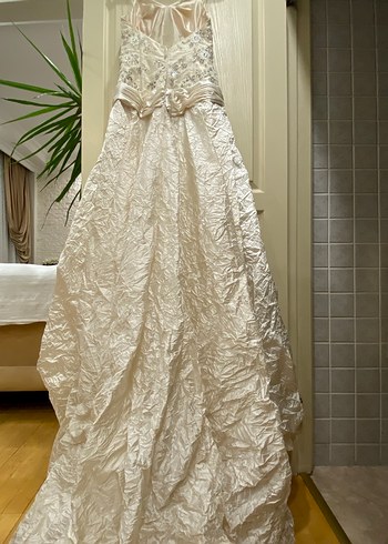 Straplez Vintage A Kesim Gelinlik - Görsel 4