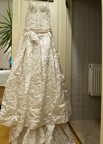 Straplez Vintage A Kesim Gelinlik - Görsel 3