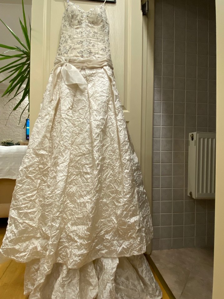 Straplez Vintage A Kesim Gelinlik - Görsel 3