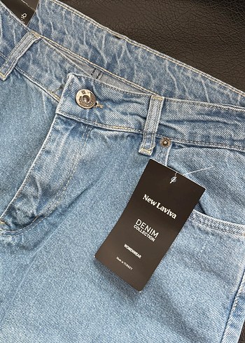 Kadın Mavi Denim Kemerli Regular Fit Jean - Görsel 2