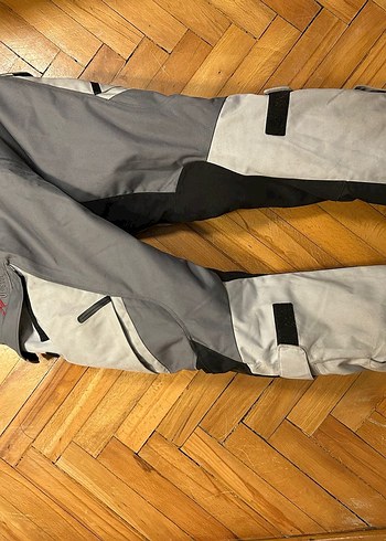 Gri Biker Tarzı bayan pantolon - Görsel 2