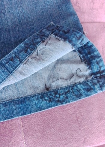 boncuk işlemeli kot pantolon - Görsel 9