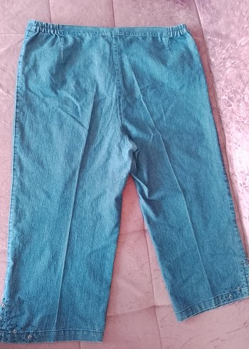 boncuk işlemeli kot pantolon - Görsel 7