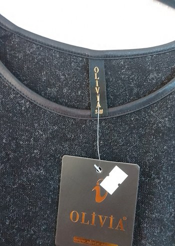 Püsküllü Füme Rengi Uzun Kollu Kazak Elbise/Tunik - Görsel 6