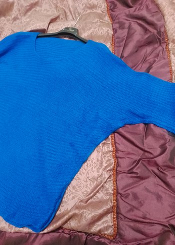 42-44 beden uyumlu saks mavisi kazak - Görsel 2