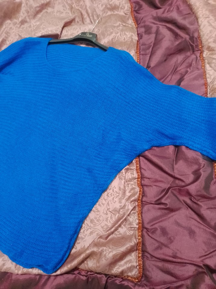 42-44 beden uyumlu saks mavisi kazak - Görsel 2