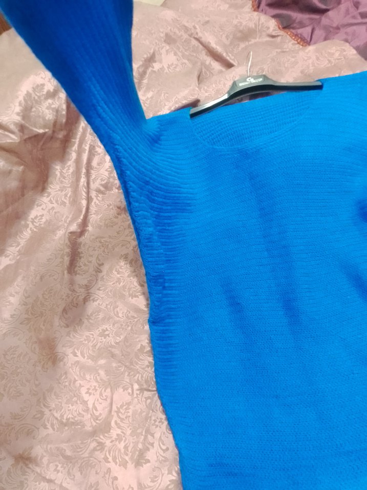 42-44 beden uyumlu saks mavisi kazak - Görsel 4