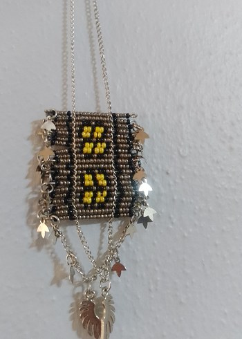 el işçiliği tarz kolye - Görsel 2