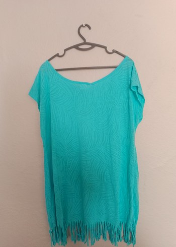 XXL BEDEN ETEKLERİ SAÇAKLI PLAJ TİŞÖRTÜ - Görsel 4