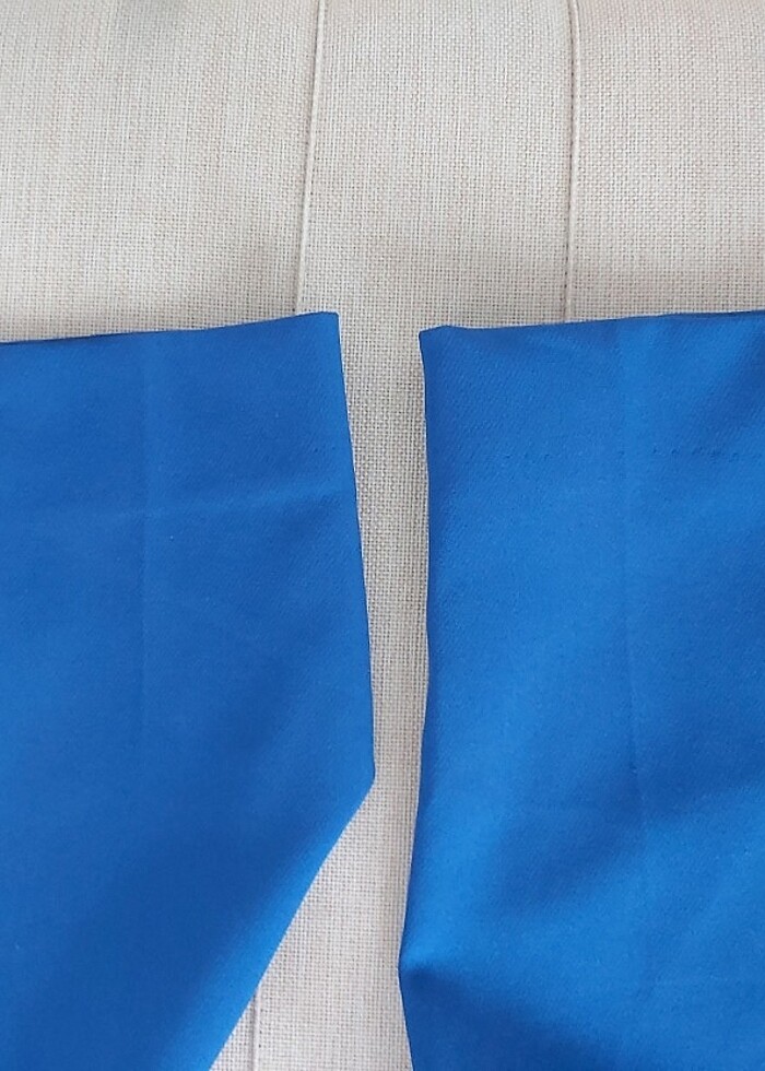 Saks mavisi kumaş havuç pantolon  - Görsel 5