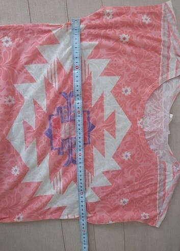 Püsküllü pembe bluz etnik desenli - Görsel 9