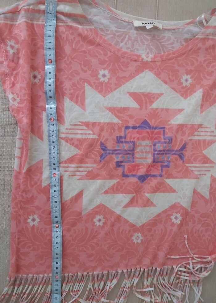 Tiril tiril yazlık saçaklı bluz hiç bir deformesi yoktur çok az  - Görsel 5