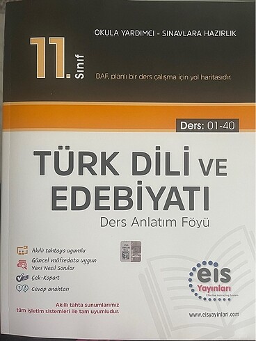 Eis yayınları türk dili ve edebiyatı test kitap
