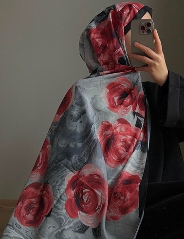  Beden Rose Desen Pamuklu Şal