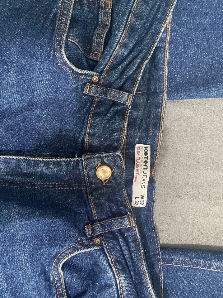 Düğmeli Regular Fit Kadın Kot Pantolon - Görsel 4