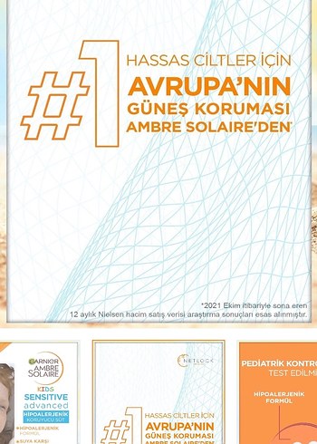 Garnier Ambre Solaire Kids Sensitive Güneş Koruyucu SPF 50+ - Görsel 4