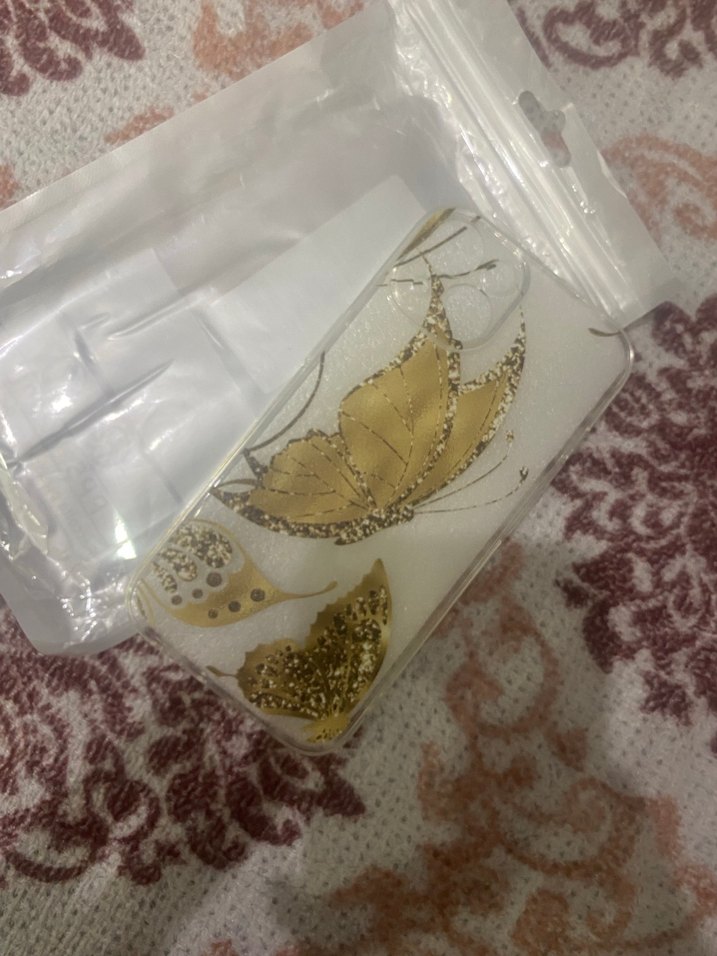 Altın Renkli Payetli Bohem Telefon Kılıfı - Görsel 3