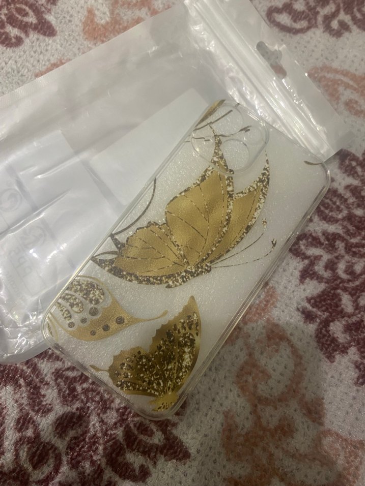 Altın Renkli Payetli Bohem Telefon Kılıfı - Görsel 2