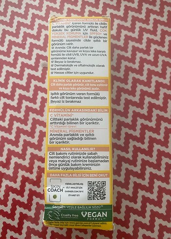 Garnier C Vitamini Parlak Yüz Kremi SPF50+ - Görsel 2