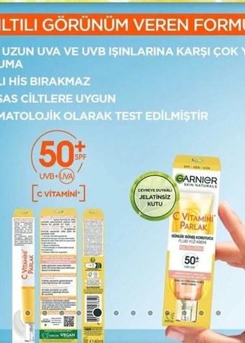 Garnier C Vitamini Parlak Yüz Kremi SPF50+ - Görsel 4