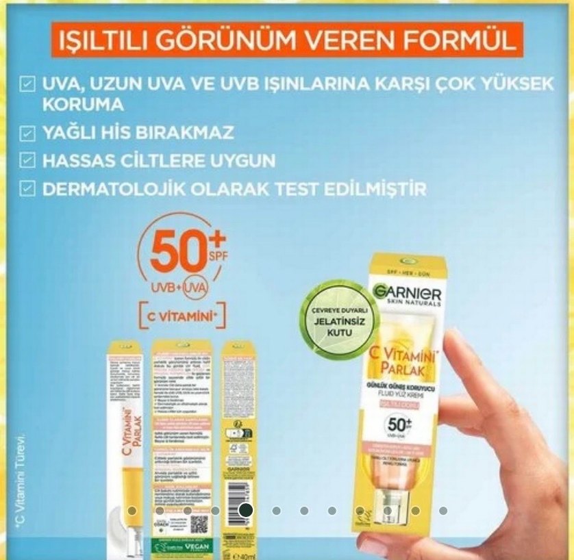 Garnier C Vitamini Parlak Yüz Kremi SPF50+ - Görsel 4