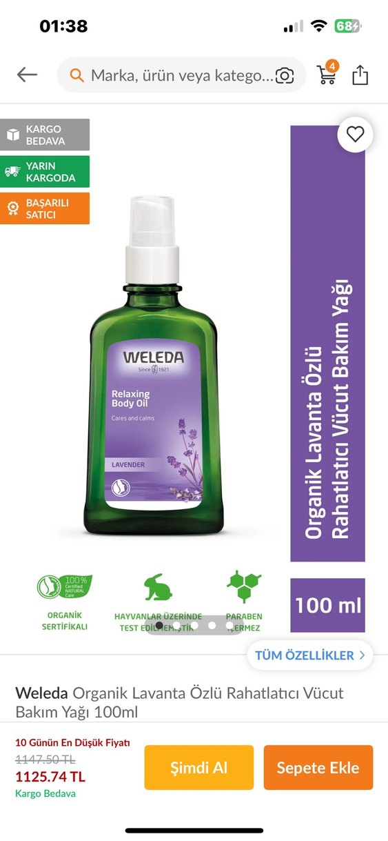 Weleda Lavantalı Rahatlatıcı Vücut Yağı - Görsel 2