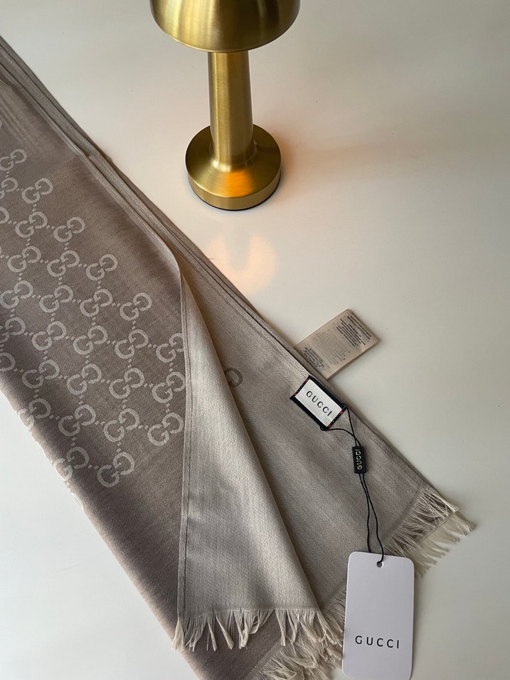 Gucci Kumbeji Yün İpek Şal - Görsel 2