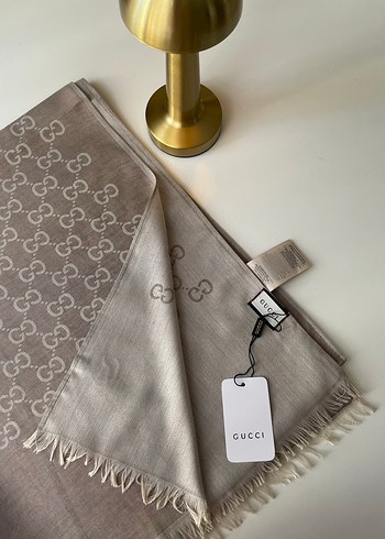 Gucci Kumbeji Yün İpek Şal - Görsel 2