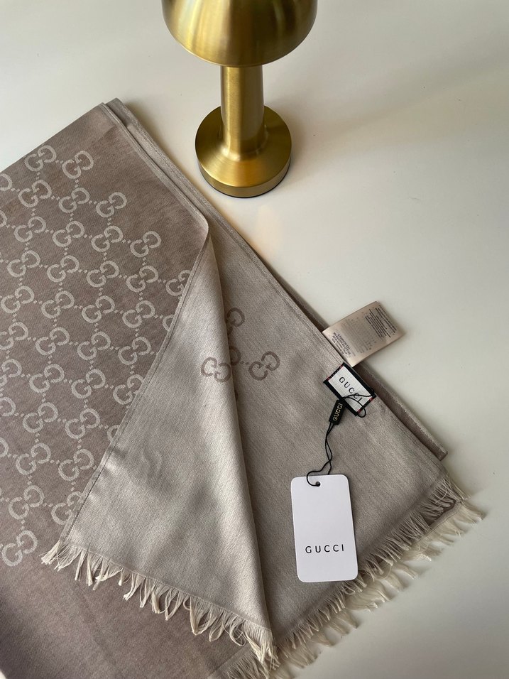 Gucci Kumbeji Yün İpek Şal - Görsel 2