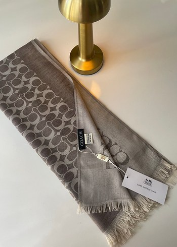 Coach Vizon Yün Pamuk İpek Şal - Görsel 2