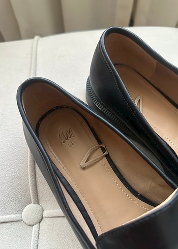 Siyah Deri Tokalı Kadın Loafer - Görsel 3