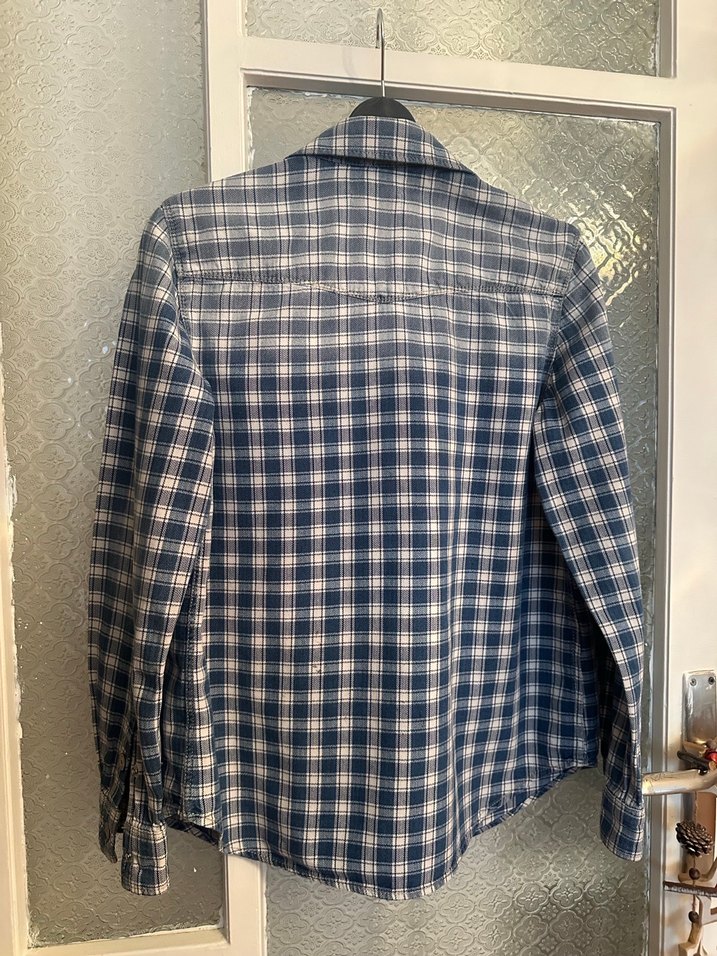 Kadın Ekose kot Gömlek - Görsel 4