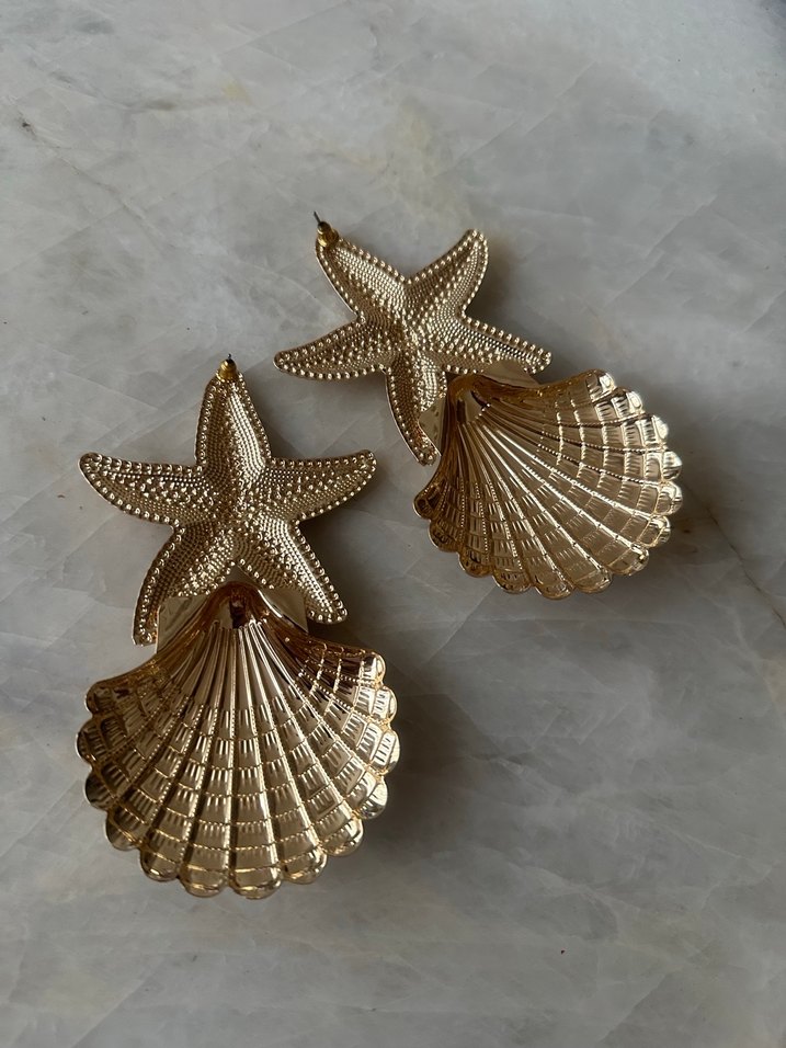 Deniz kabuğu küpe - Görsel 2