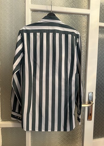 Çizgili Uzun Kollu Erkek Gömlek - Görsel 3
