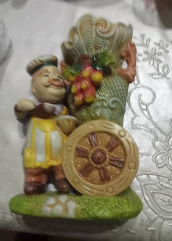 Pastel Renkli Aşçı Figürlü Biblo