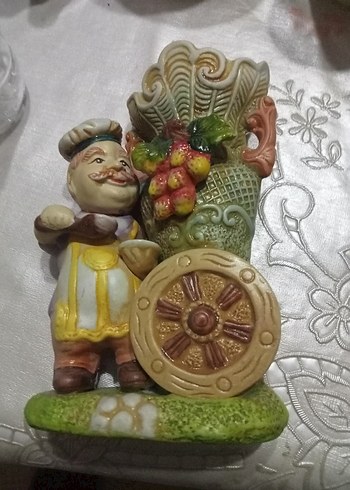 Diğer Pastel Renkli Aşçı Figürlü Biblo