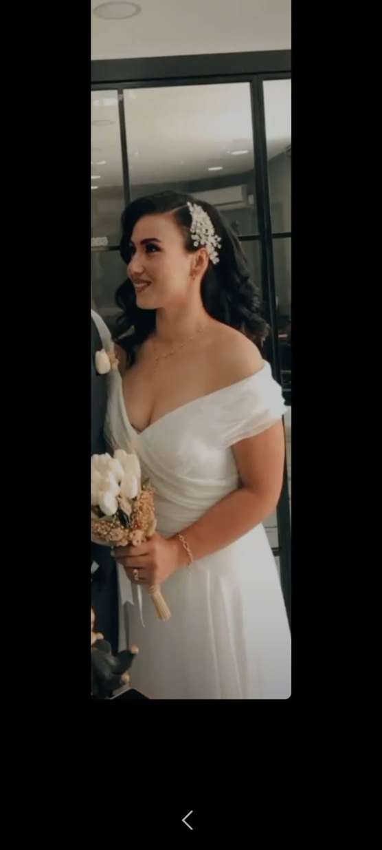 Beyaz Boncuklu Cam Saç Tokası - Görsel 2