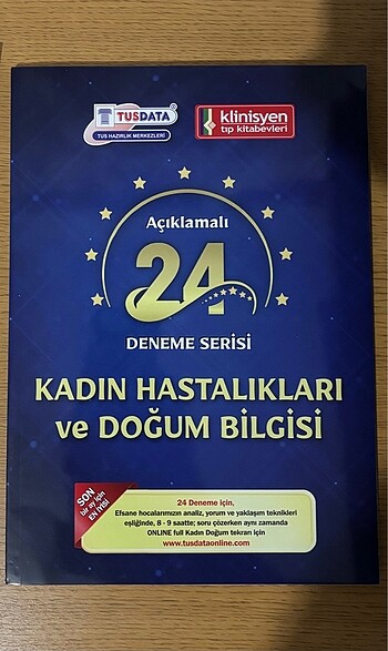 TUSDATA 24 Açıklamalı Deneme Serisi -Kadın Hadtalıkları ve Doğum