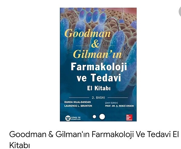 Goodman & Gilman'ın Farmakoloji Ve Tedavi El Kitabı