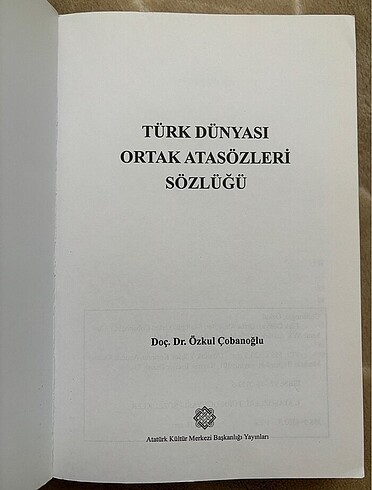 TÜRK DÜNYASI ORTAK ATASÖZLERİ SÖZLÜĞÜ - Görsel 2