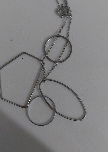 Gri Zincir Detaylı Midi Kadın Kolyesi - Görsel 6